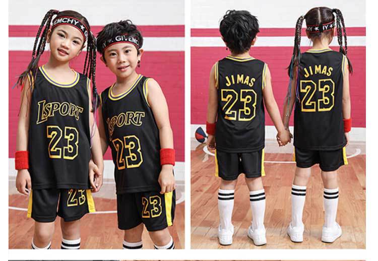 Children's Basketball Suit suit Printing Training Suit for Primary School Students Girls Boys Kindergarten Baby Performance Suit Basketball Jersey
