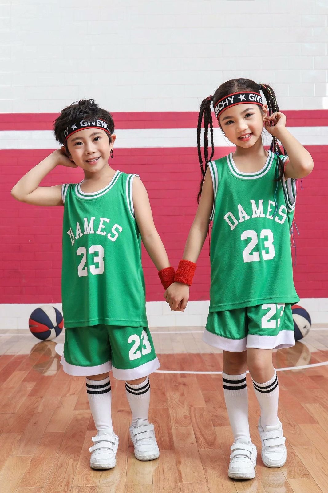 Children's Basketball Suit suit Printing Training Suit for Primary School Students Girls Boys Kindergarten Baby Performance Suit Basketball Jersey