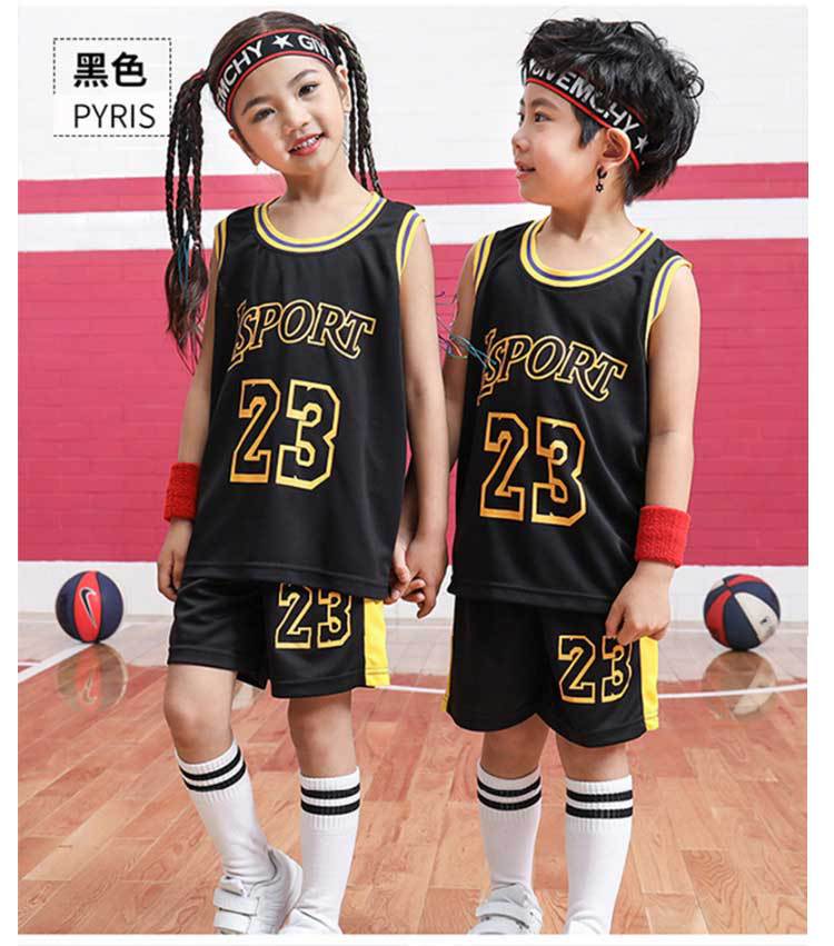 Children's Basketball Suit suit Printing Training Suit for Primary School Students Girls Boys Kindergarten Baby Performance Suit Basketball Jersey