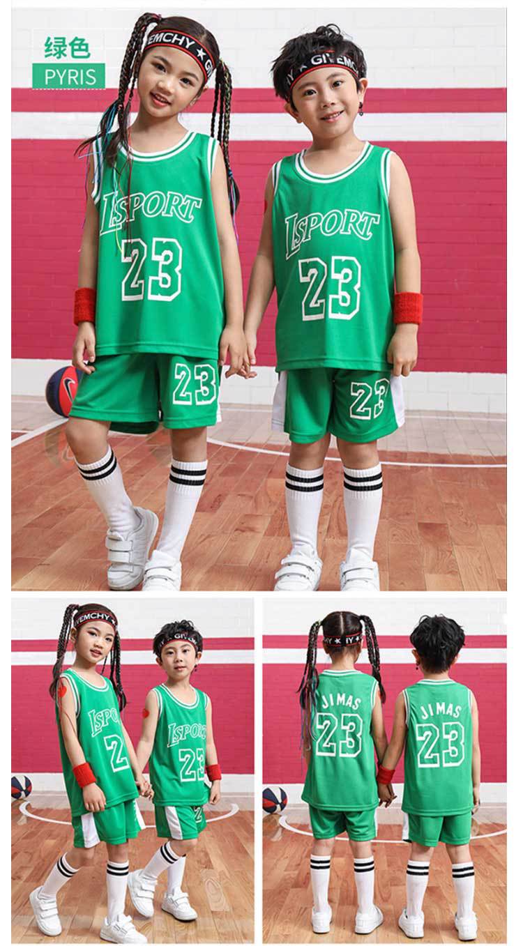 Children's Basketball Suit suit Printing Training Suit for Primary School Students Girls Boys Kindergarten Baby Performance Suit Basketball Jersey