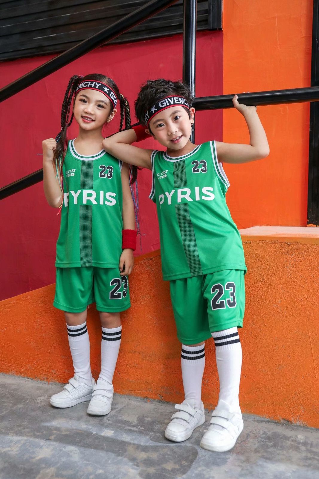 Children's Basketball Suit suit Printing Training Suit for Primary School Students Girls Boys Kindergarten Baby Performance Suit Basketball Jersey