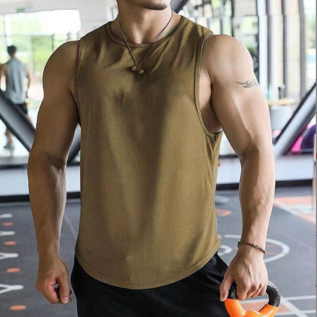 2024 Sports Casual Quick-Drying Vest Men's Sleeveless Waistcoat Hurdle Basketball Training Sports Running Trendy Top