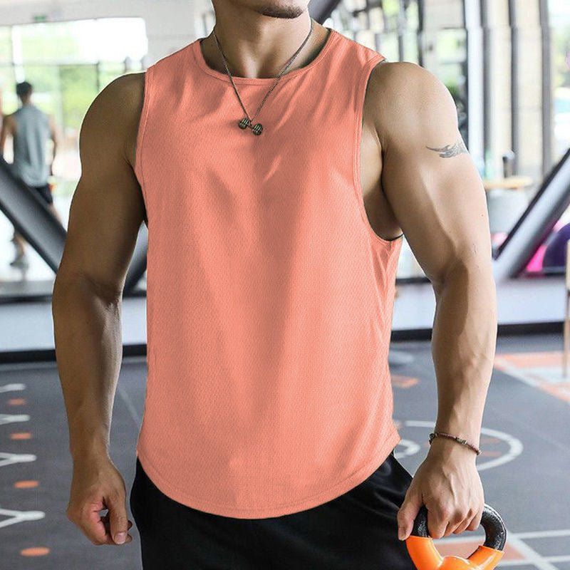 2024 Sports Casual Quick-Drying Vest Men's Sleeveless Waistcoat Hurdle Basketball Training Sports Running Trendy Top