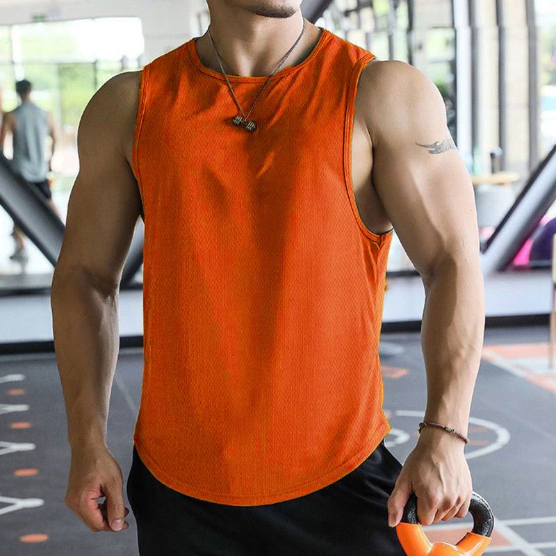 2024 Sports Casual Quick-Drying Vest Men's Sleeveless Waistcoat Hurdle Basketball Training Sports Running Trendy Top