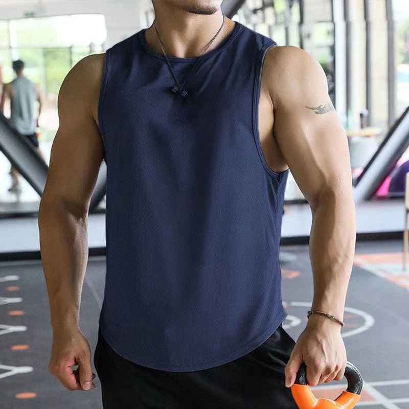 2024 Sports Casual Quick-Drying Vest Men's Sleeveless Waistcoat Hurdle Basketball Training Sports Running Trendy Top
