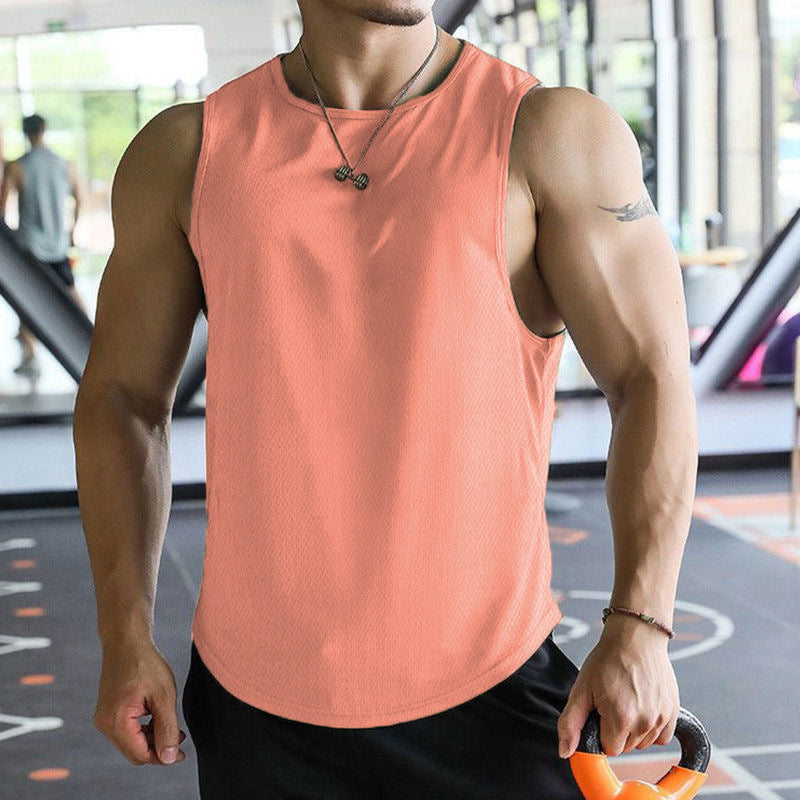 2024 Sports Casual Quick-Drying Vest Men's Sleeveless Waistcoat Hurdle Basketball Training Sports Running Trendy Top