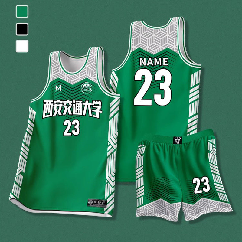 [Zhengxiang Factory] Quick-drying Basketball Suit suit Men's Professional Basketball Competition Suit Team Training Suit Village BA Jersey