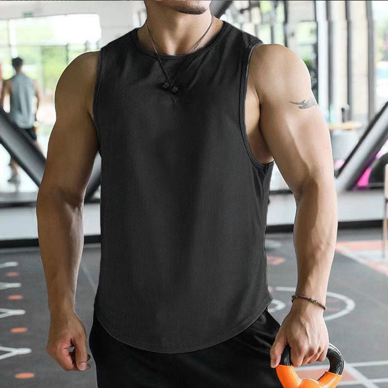 2024 Sports Casual Quick-Drying Vest Men's Sleeveless Waistcoat Hurdle Basketball Training Sports Running Trendy Top
