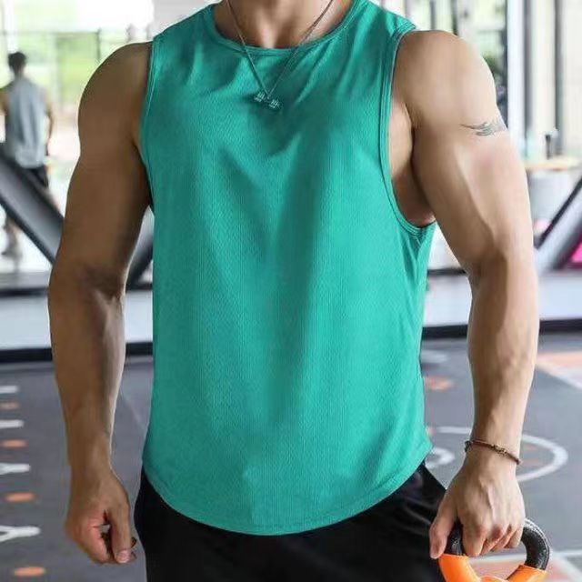 2024 Sports Casual Quick-Drying Vest Men's Sleeveless Waistcoat Hurdle Basketball Training Sports Running Trendy Top