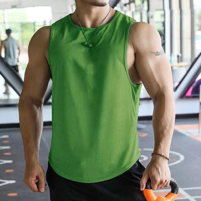 2024 Sports Casual Quick-Drying Vest Men's Sleeveless Waistcoat Hurdle Basketball Training Sports Running Trendy Top