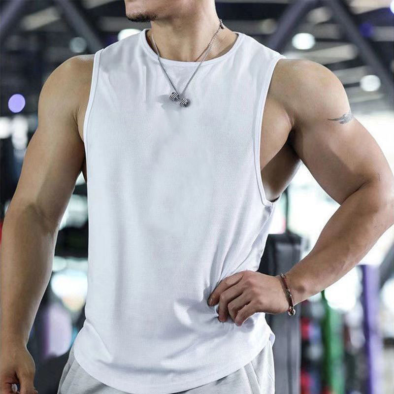 2024 Sports Casual Quick-Drying Vest Men's Sleeveless Waistcoat Hurdle Basketball Training Sports Running Trendy Top