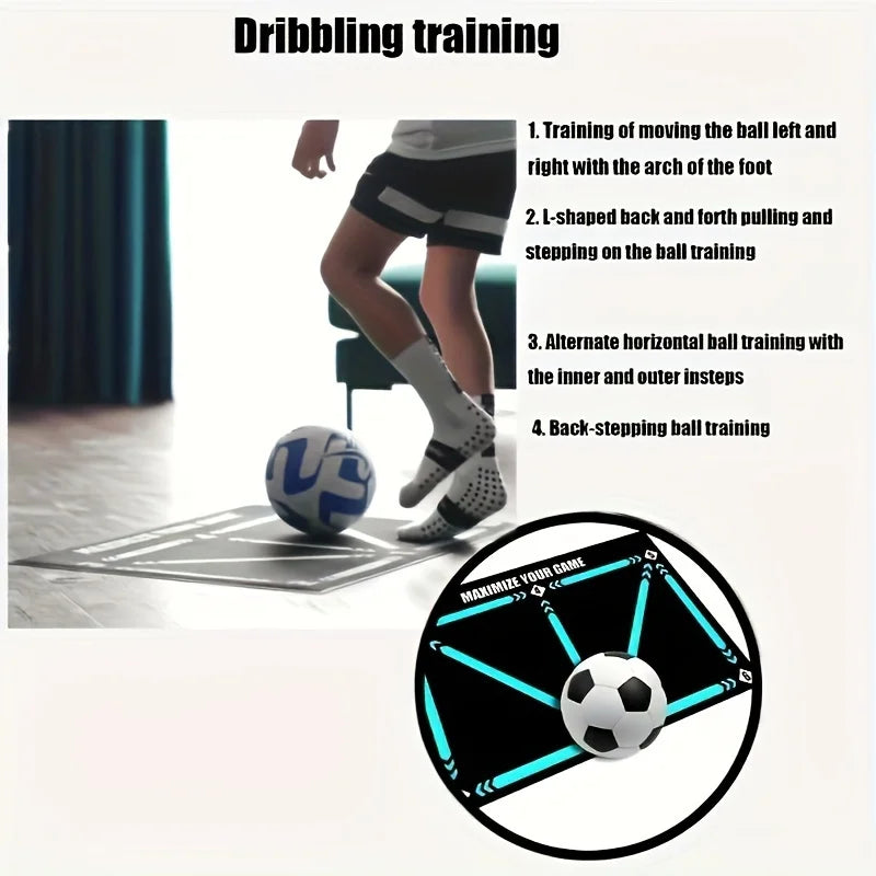 Football footwork training mat, ball control, Christmas gifts, silent shock absorption home training, ball sense improvement