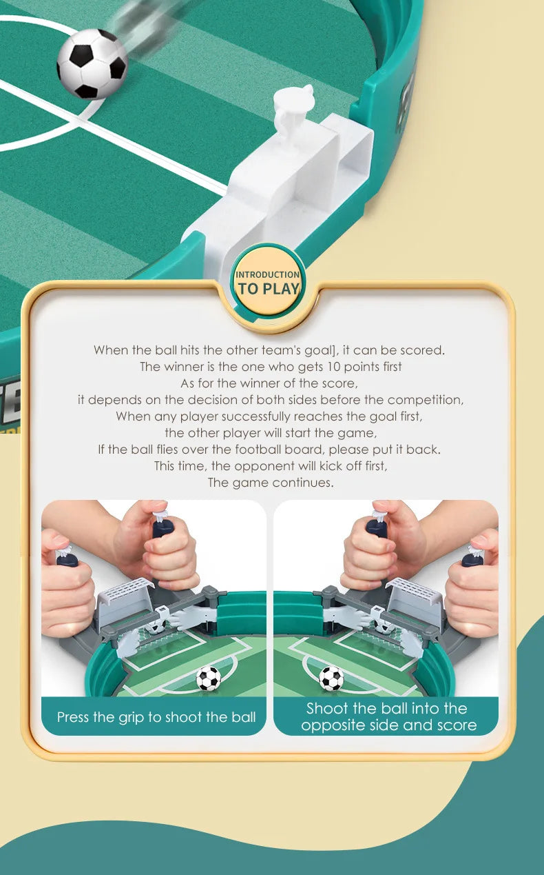 Football Board Game Desktop Interactive Soccer Toys Soccer Table for Family Party Kids Boys Sport Outdoor Portable Game Gift