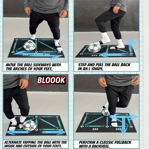Football footwork training mat, ball control, Christmas gifts, silent shock absorption home training, ball sense improvement