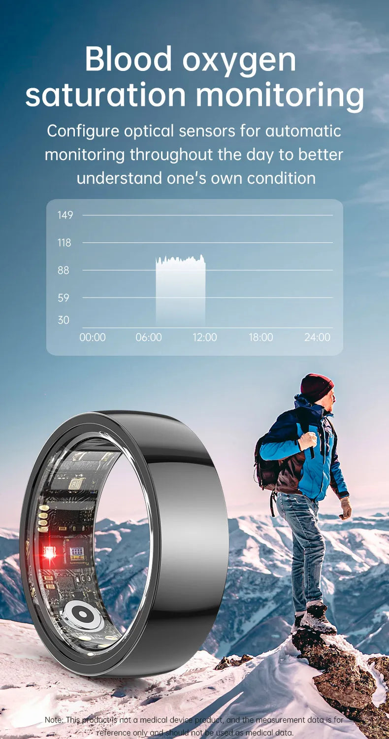 Smarthealth R1000 Fitness Tracker Waterproof Connected Ring Man Remote Control Electronic Swimming Pool New Arrival Smartring
