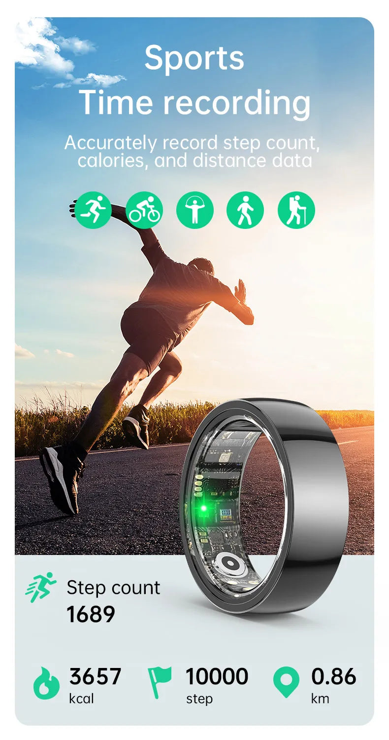 Smarthealth R1000 Fitness Tracker Waterproof Connected Ring Man Remote Control Electronic Swimming Pool New Arrival Smartring