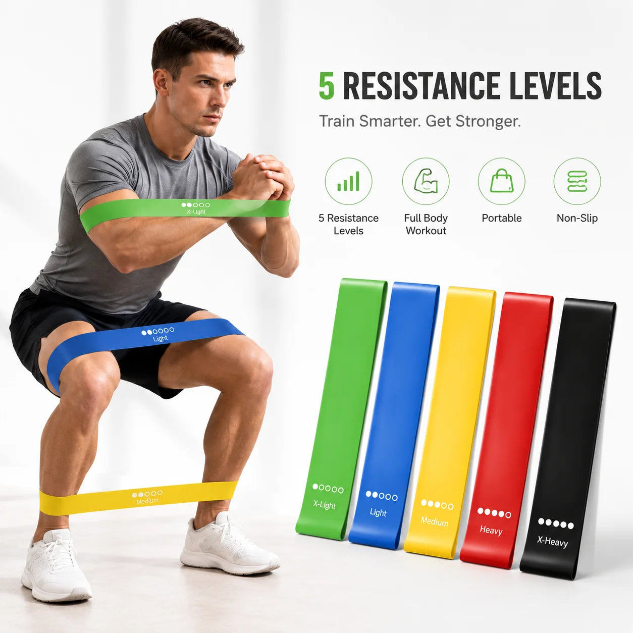 Resistance Bands Set Gym Equipment for Home Fitness Elastic Bands Strength Agility Training Equipment Handy Gym Workout Boxing