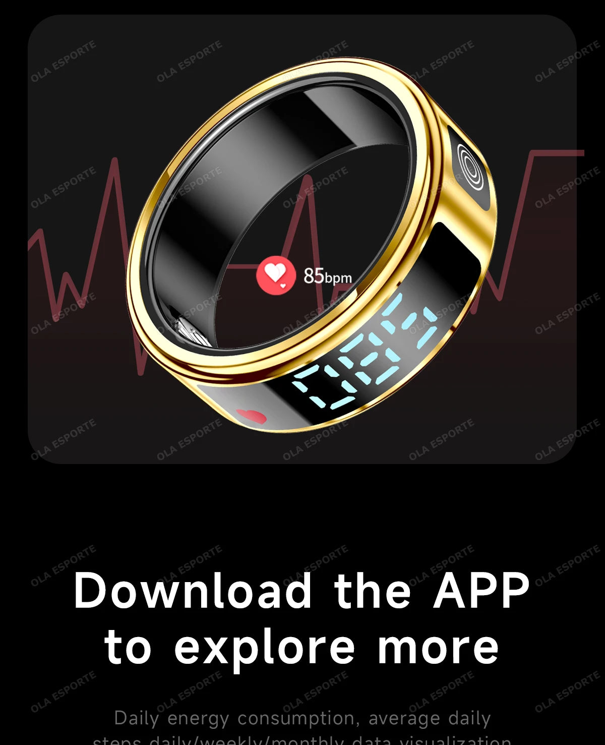 2025 Smart Ring with Display Screen and Touch, Wireless Charging, Health Manager, 5 ATM Waterproof For Men Women Rings HT30