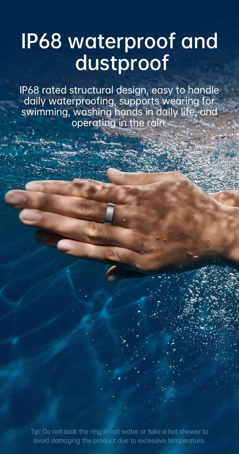 Smarthealth R1000 Fitness Tracker Waterproof Connected Ring Man Remote Control Electronic Swimming Pool New Arrival Smartring