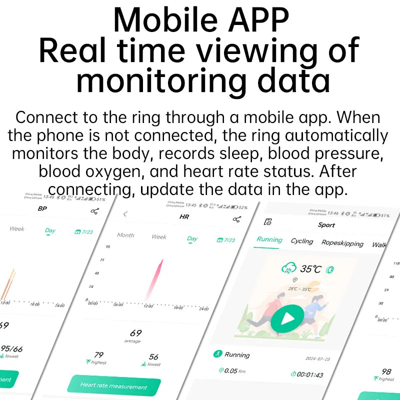 Smarthealth R1000 Fitness Tracker Waterproof Connected Ring Man Remote Control Electronic Swimming Pool New Arrival Smartring