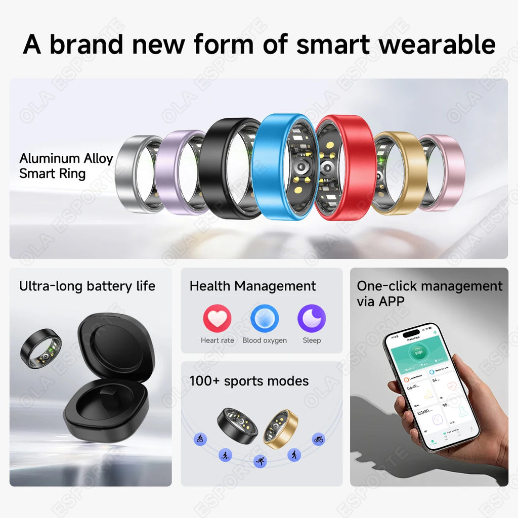 2026 Smart Ring New Technology free gifts Couple Ring for Women Men  Waterproof Sport Rings Heart Rate Pressure Monitor All Size